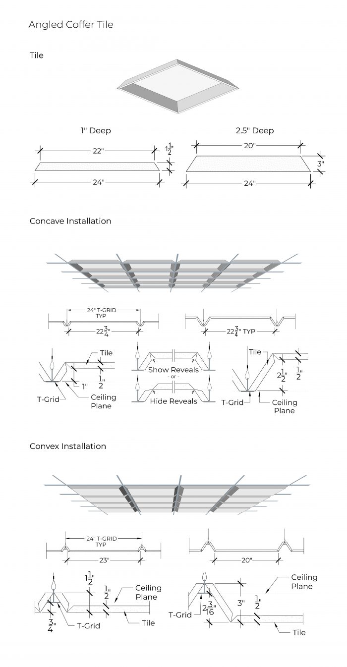 Angled Coffer Ceiling Tiles_Schematic