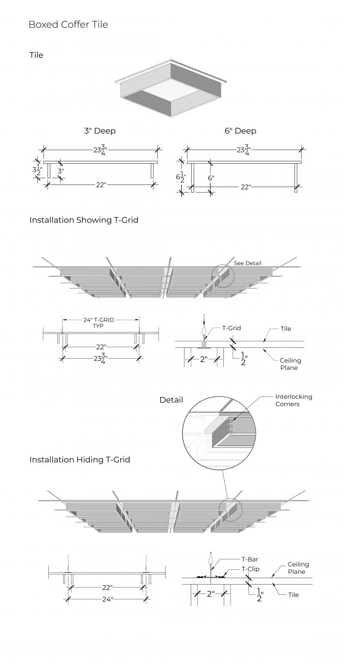 Boxed Coffer Ceiling Tiles_Schematic