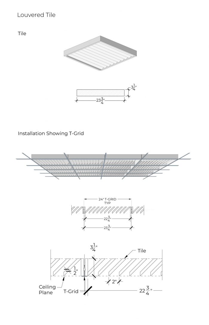 Louvered Ceiling Tiles_Schematic